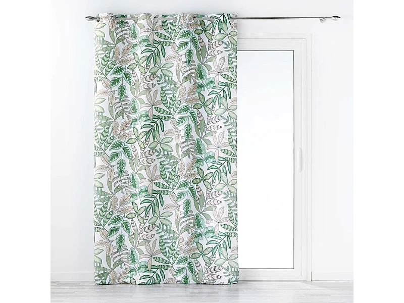 Rideau à Œillets Imprimé "Beautaline" 140x260cm Vert