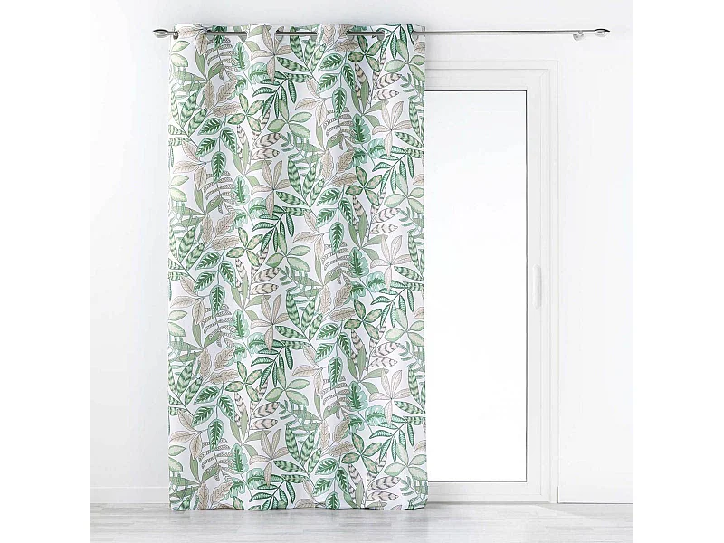 Rideau à Œillets Imprimé "Beautaline" 140x260cm Vert