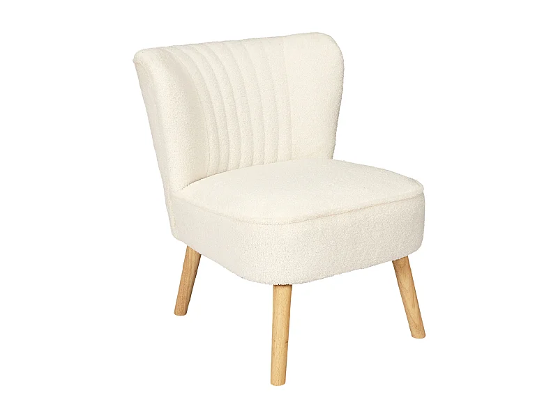 Fauteuil Bouclette Erika Blanc