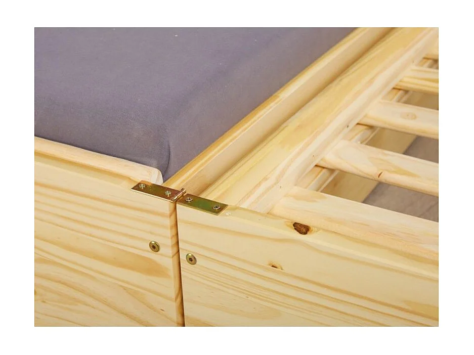 Lit Banquette Enfant Bois "Axel" 90x200cm Naturel