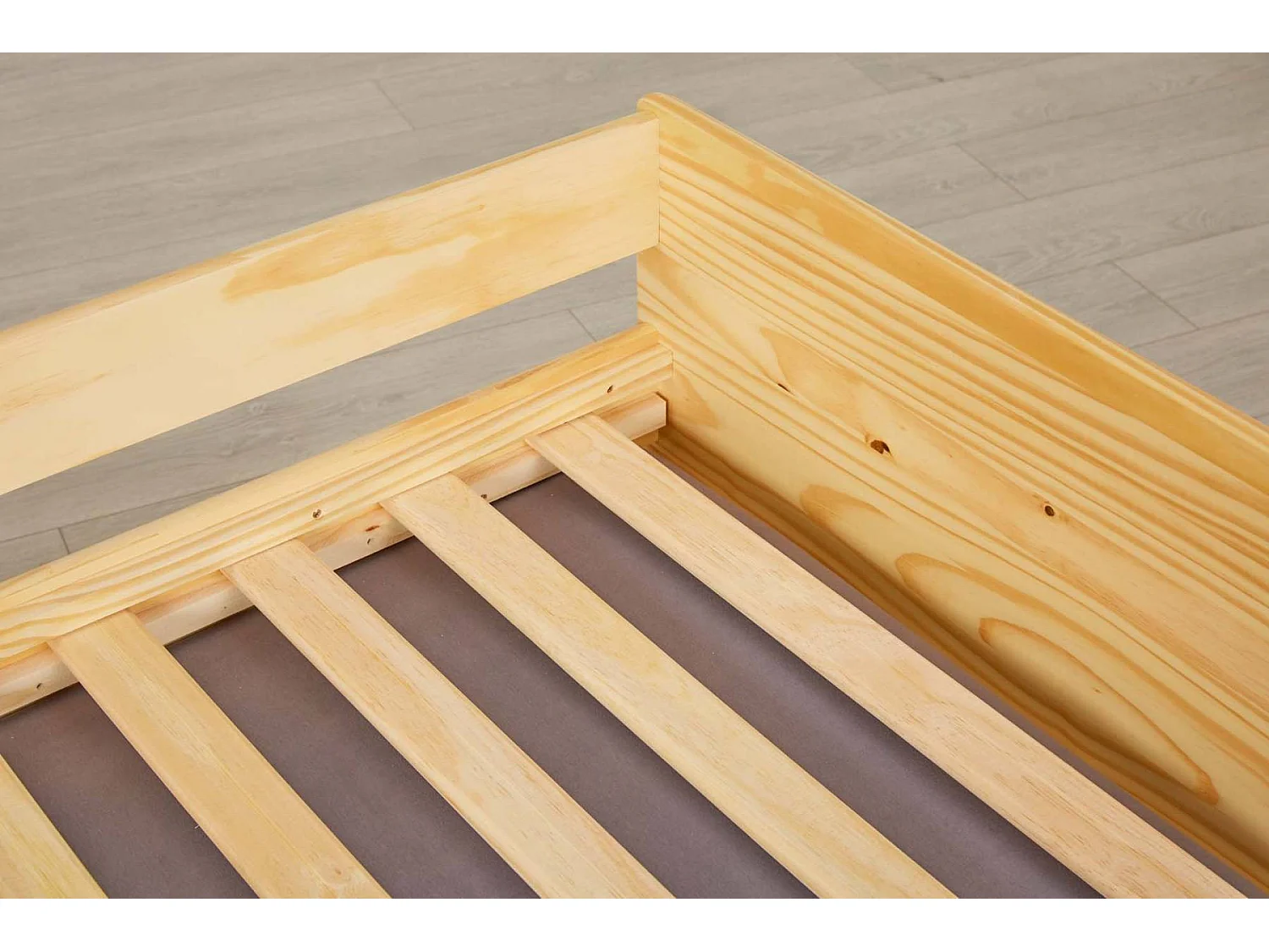 Lit Banquette Enfant Bois "Axel" 90x200cm Naturel