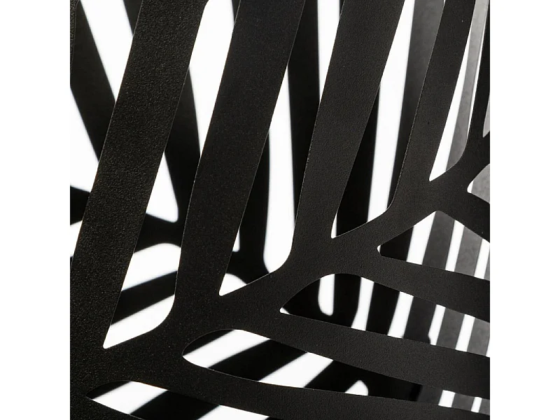 Lot de 2 Cache-Pots en Métal "Leaf" 54cm Noir