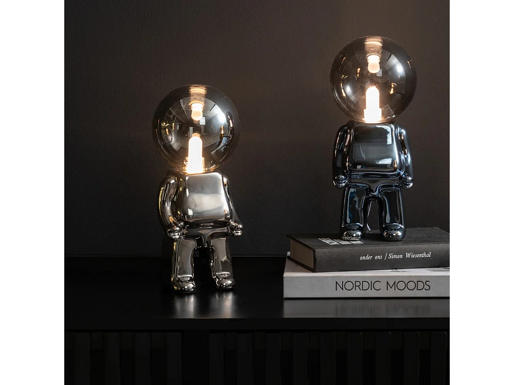 Lampe de table Ross à LED H27cm Chrome  Present Time