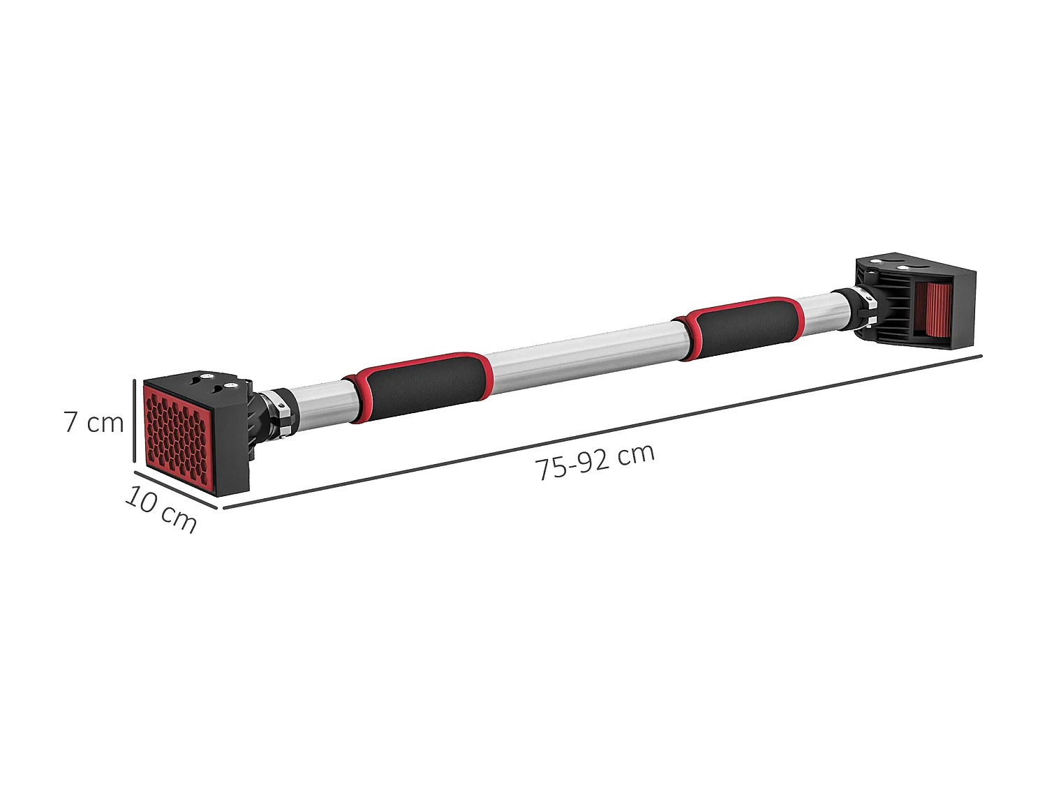 Barre de traction - barre de porte - pull up bar - barre d'étirement musculation pour cadres de porte sans vis - longueur ajustable (75-92cm)