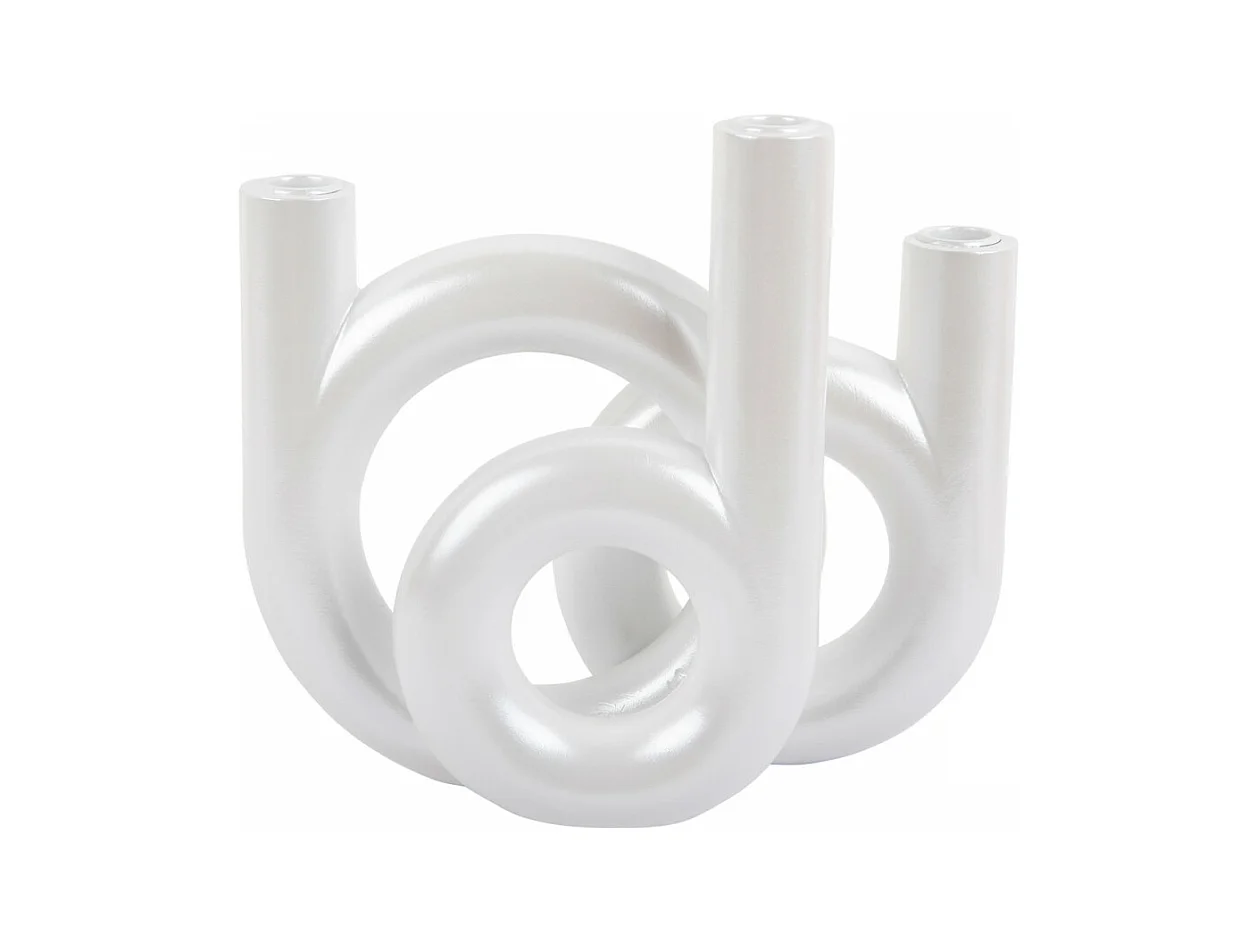 Bougeoir Ring H20cm Blanc  Present Time
