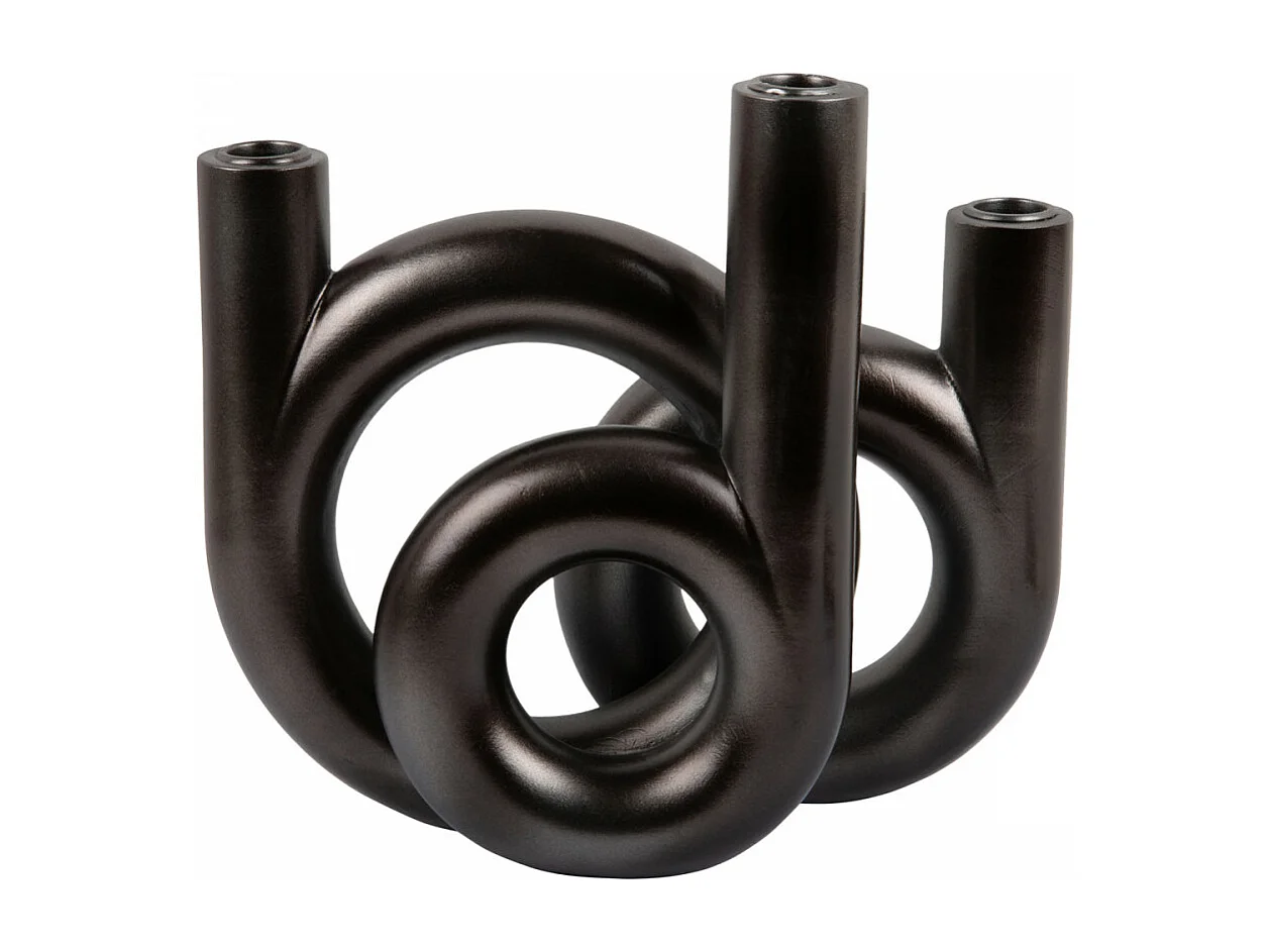 Bougeoir Ring H20cm Gris  Present Time