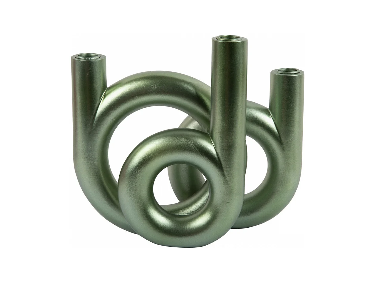 Bougeoir Ring H20cm Vert  Present Time