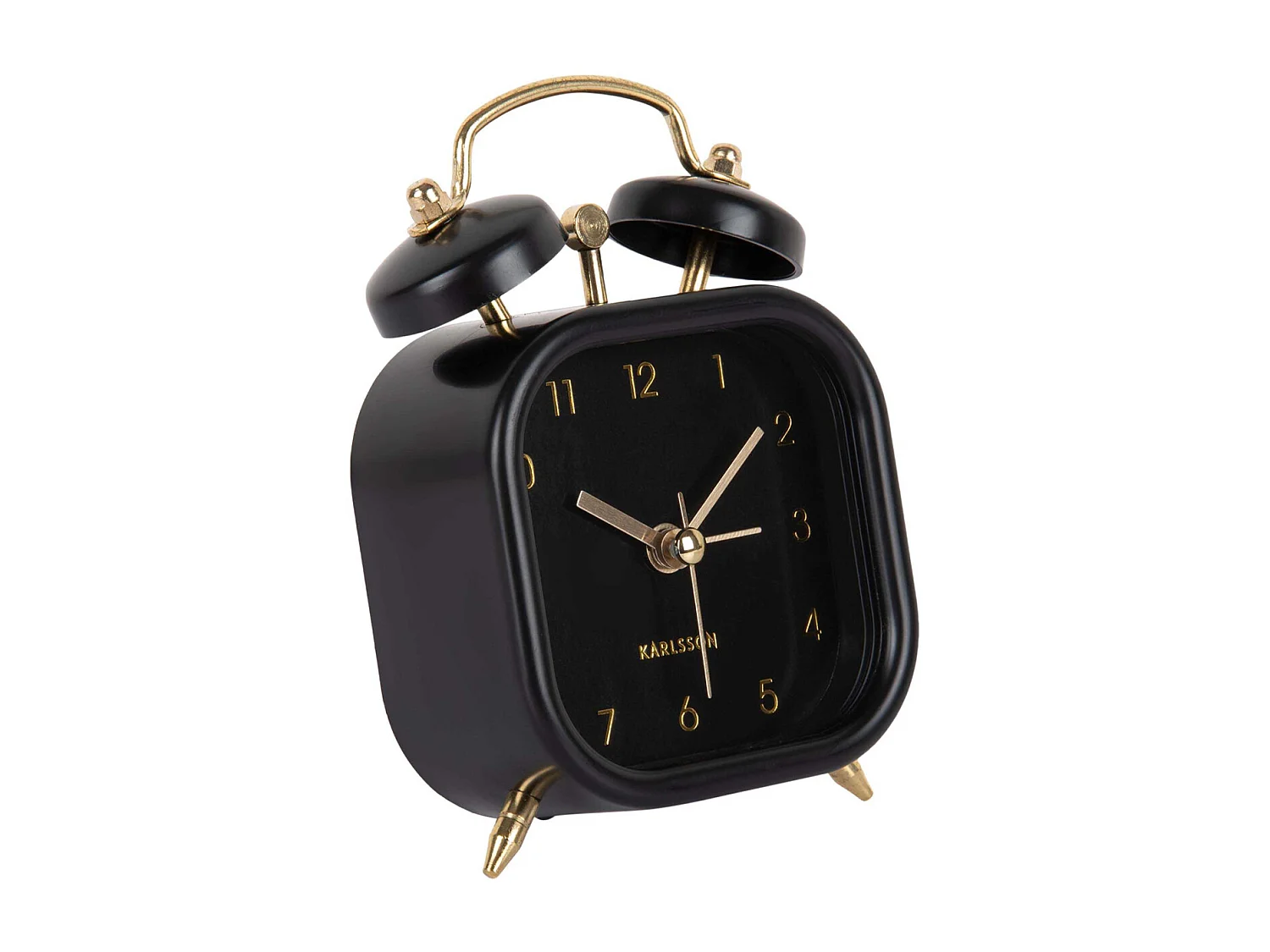 Réveil carré Glam Noir  Present Time