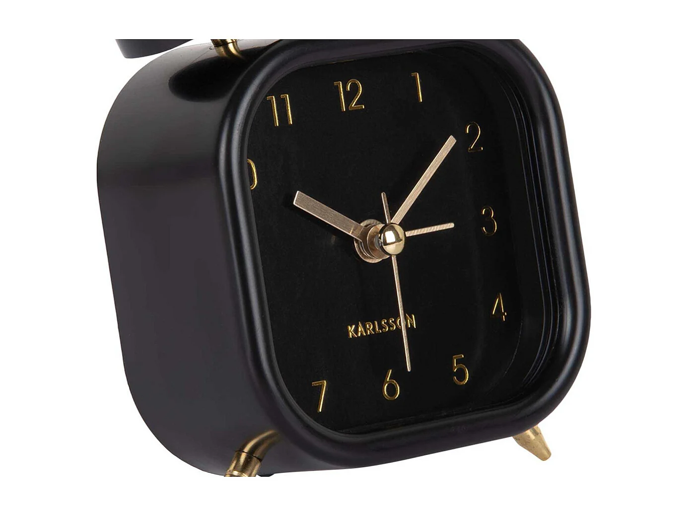 Réveil carré Glam Noir  Present Time