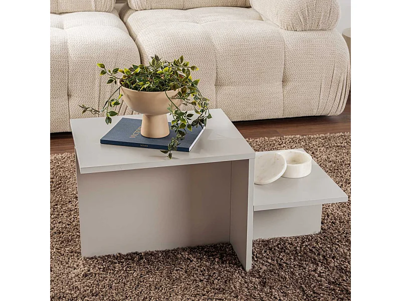Salontafel 2 niveaus L80 cm - HARMONY