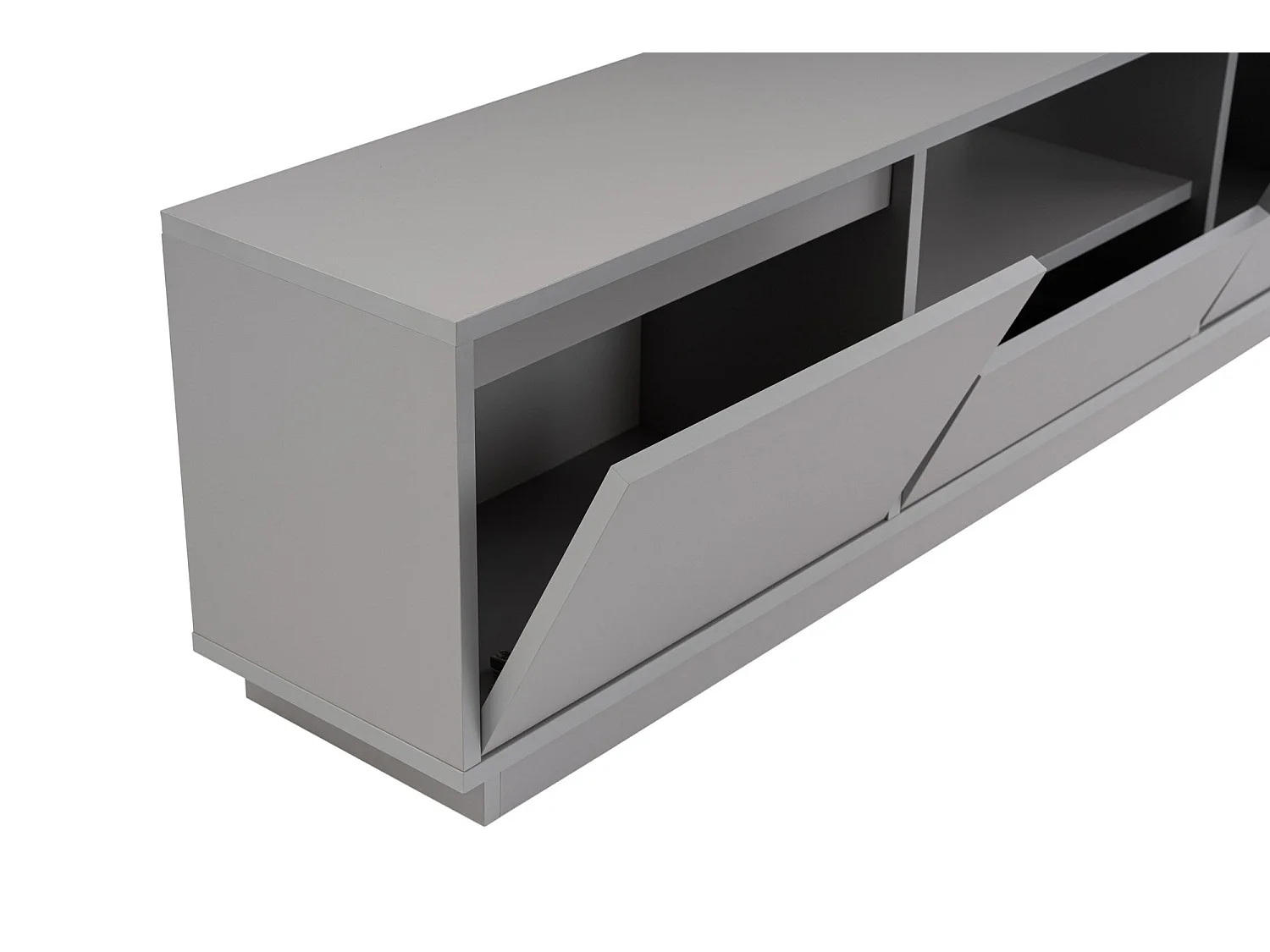Mueble de TV con 3 puertas abatibles y 1 compartimento abierto L160 cm - VANGUARD
