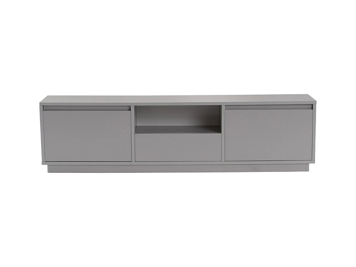 Meuble TV 3 portes rabattables et 1 niche ouverte L160 cm - VANGUARD
