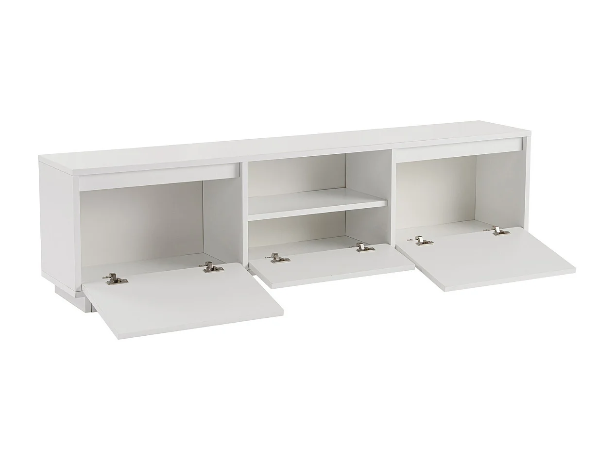 Mueble de TV con 3 puertas abatibles y 1 compartimento abierto L160 cm - VANGUARD