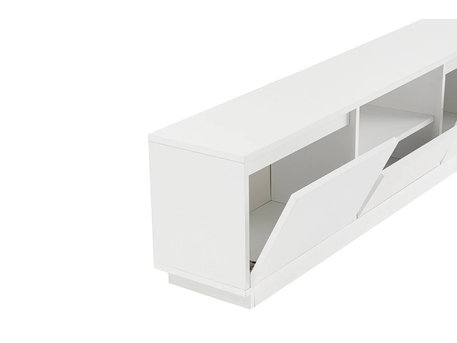 Mueble de TV con 3 puertas abatibles y 1 compartimento abierto L160 cm - VANGUARD