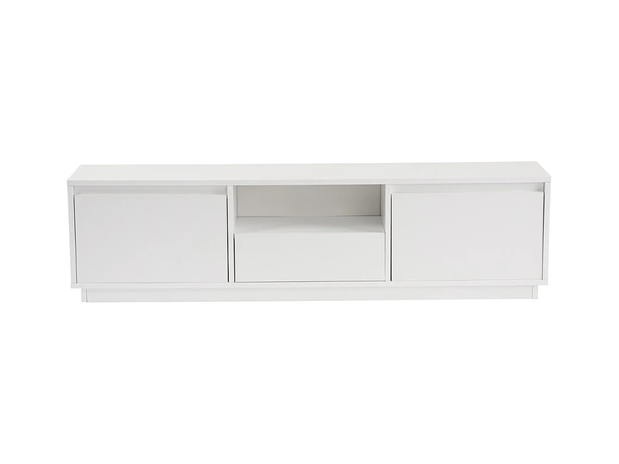 Meuble TV 3 portes rabattables et 1 niche ouverte L160 cm - VANGUARD