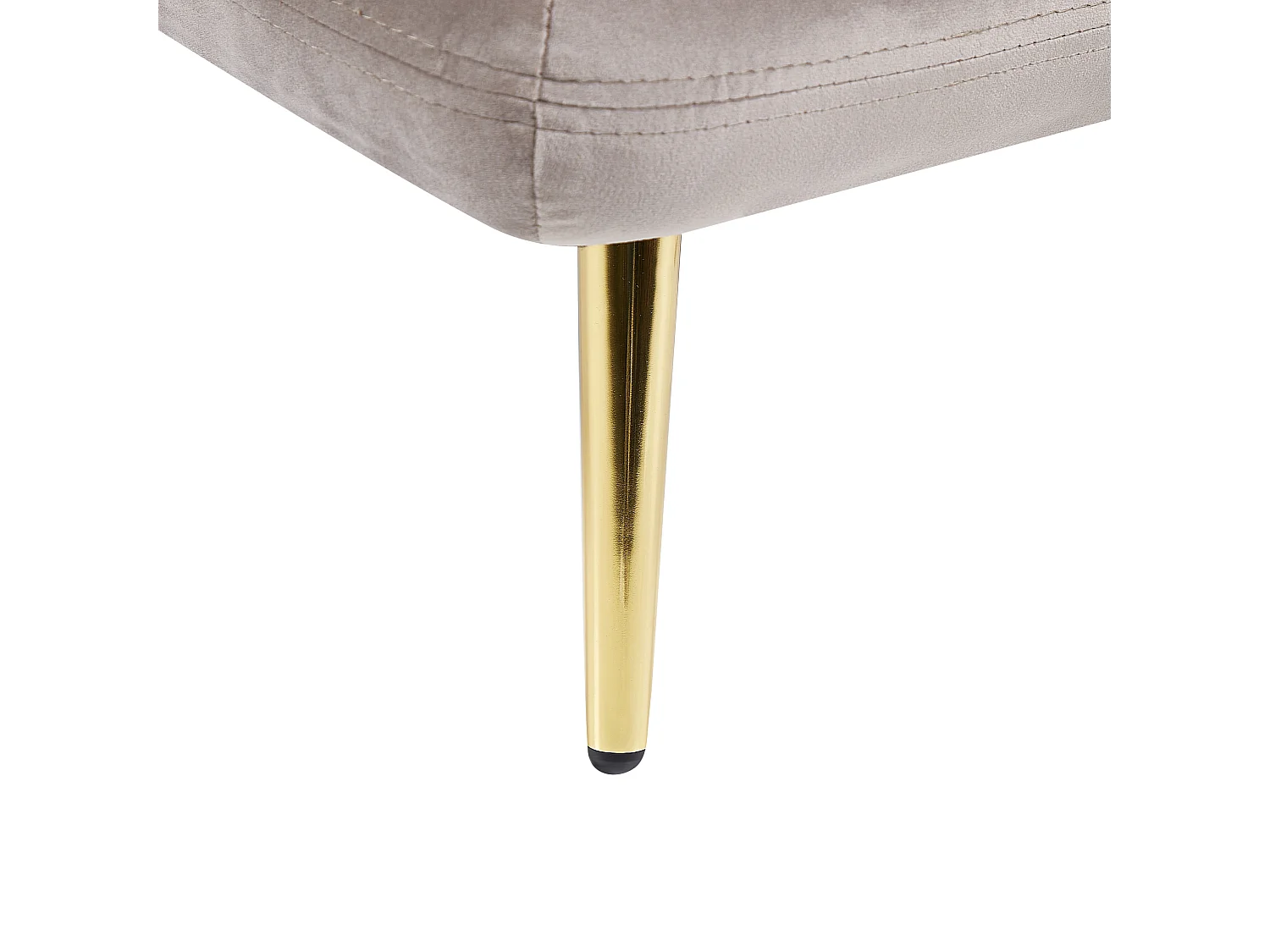 Chaise longue à direita GONESSE Veludo Taupe