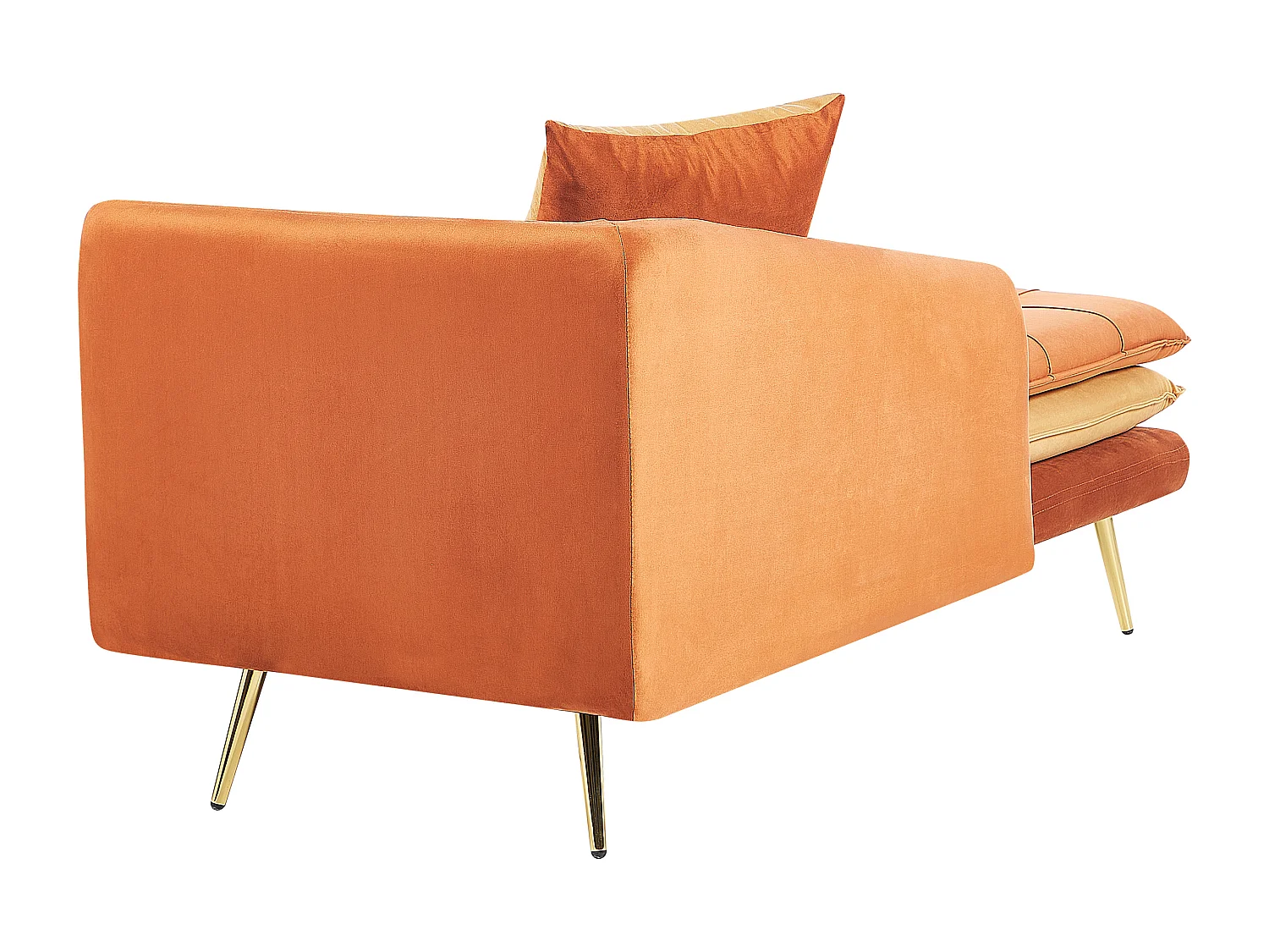 Chaise longue côté droit GONESSE Velours Orange