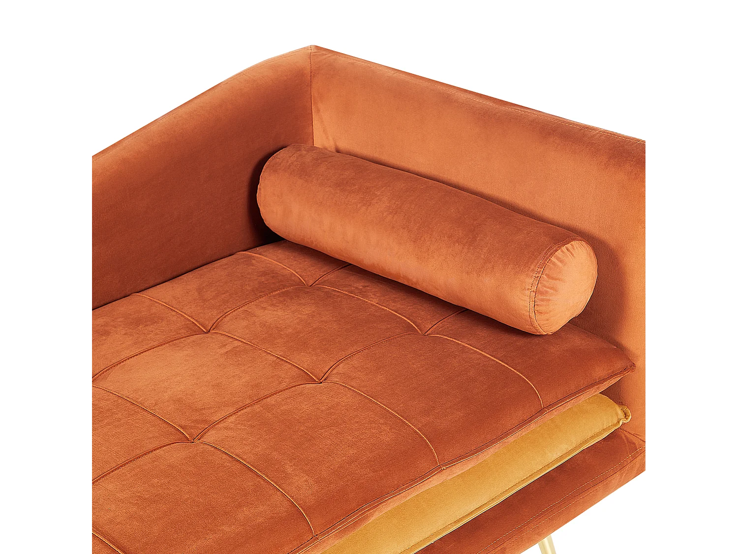 Chaise longue versione destra GONESSE Velluto Arancione