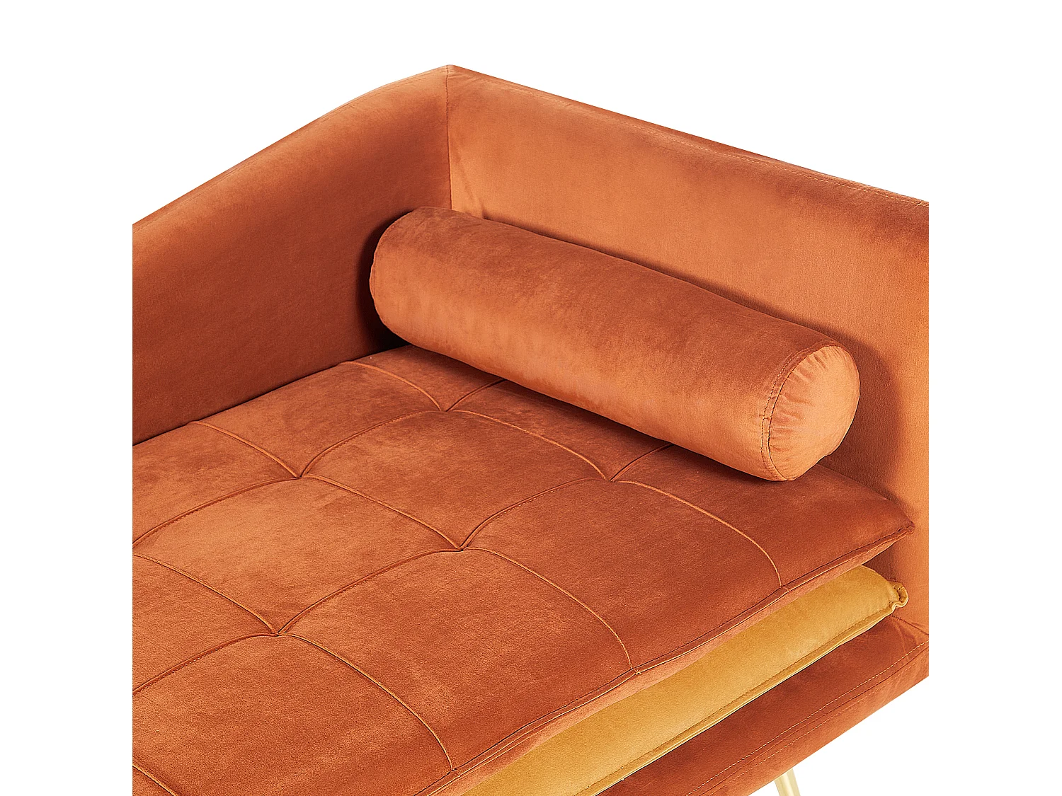 Right-Hand Chaise Longue GONESSE Velvet Orange