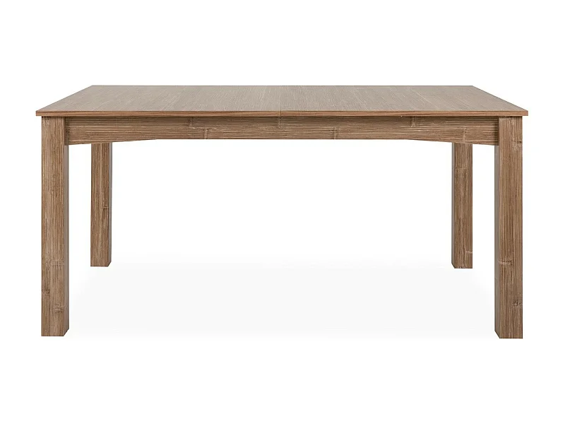 Table à manger extensible effet bambou 6/8 personnes 160/200 cm - Romi