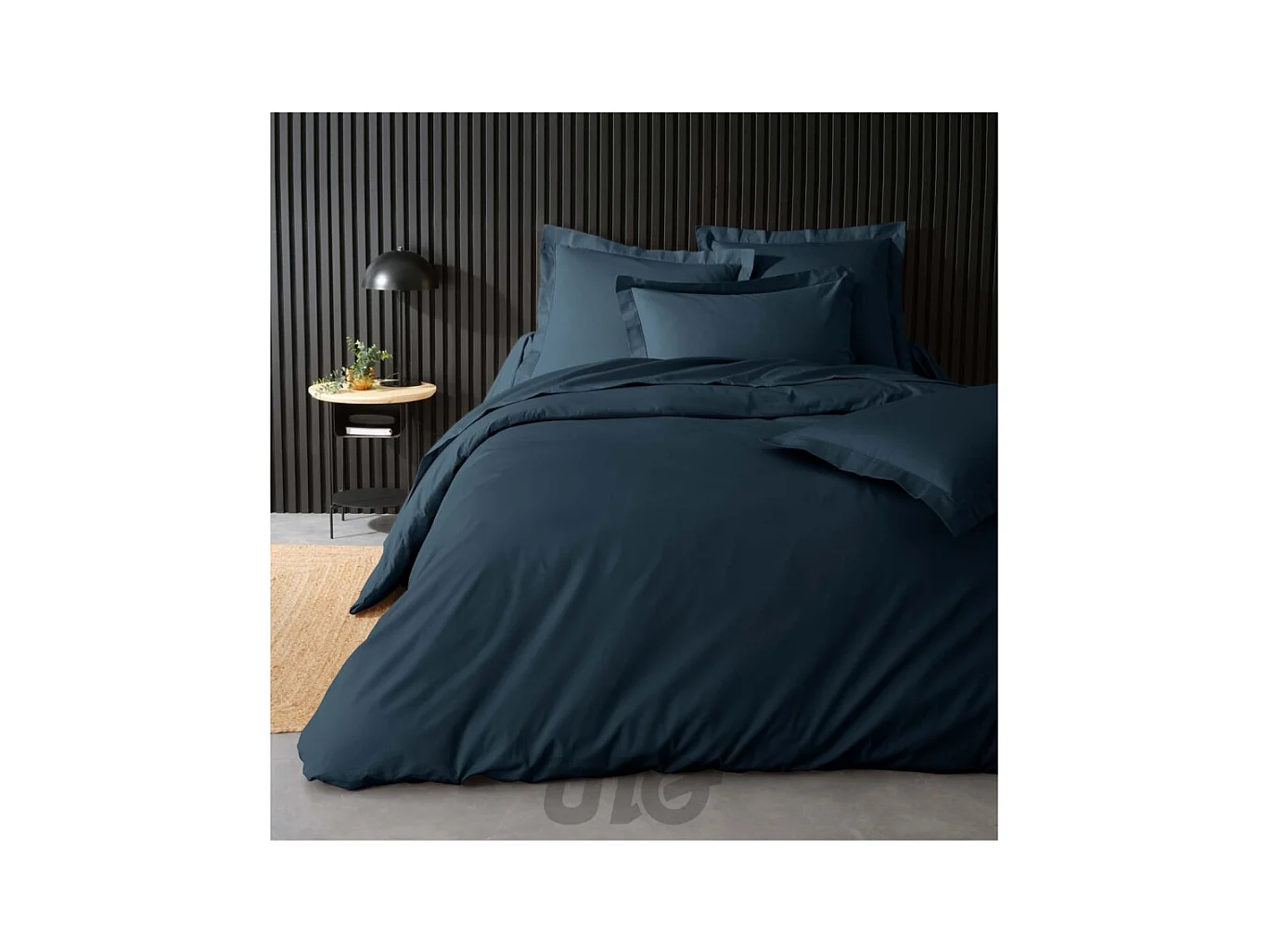 Housse de Couette "Percaline" 240x260cm Bleu Nuit
