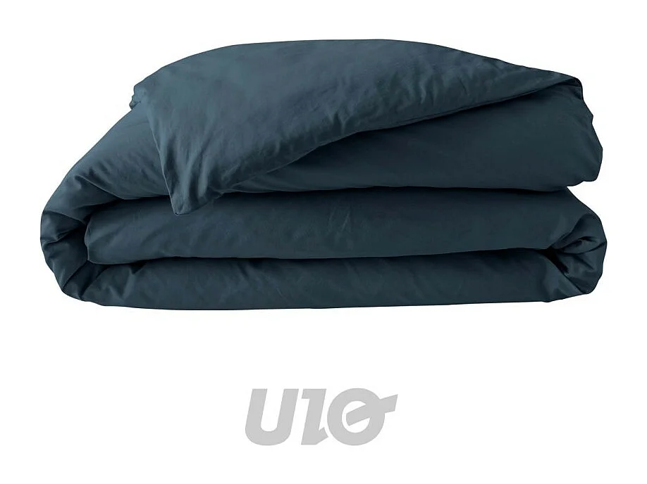 Housse de Couette "Percaline" 240x260cm Bleu Nuit