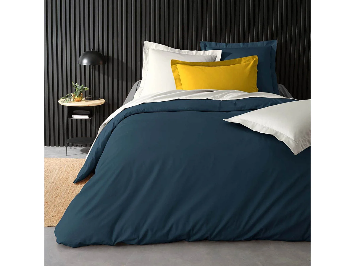 Bettbezug "Percaline" 240x260cm Nachtblau Bequem und Praktisch