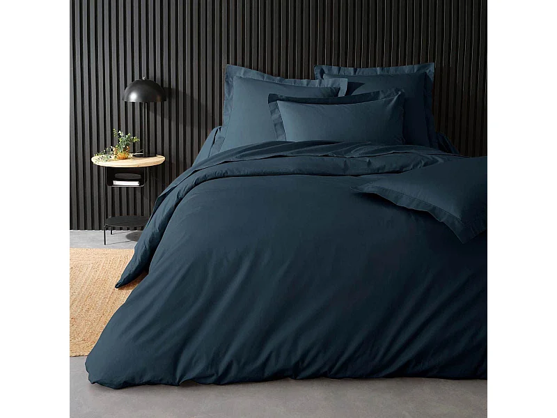Housse de Couette "Percaline" 240x260cm Bleu Nuit