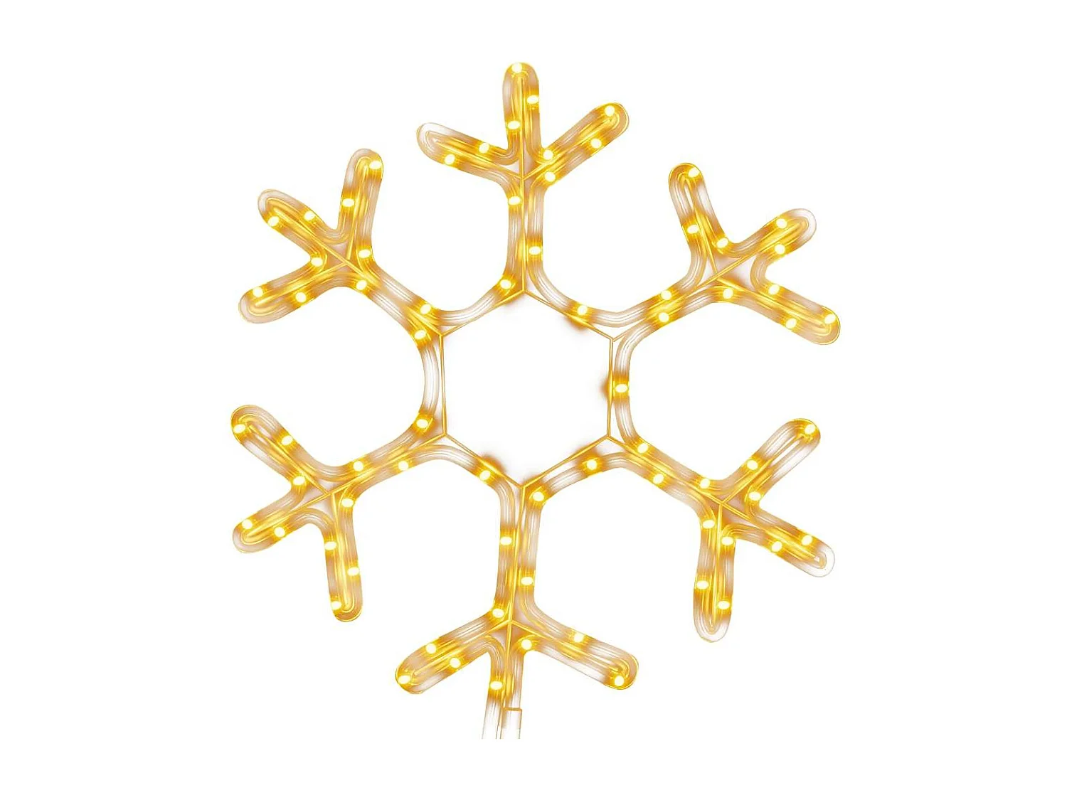 Figure de flocon de neige de Noël et 72 LED Blanc chaud 38x37cm