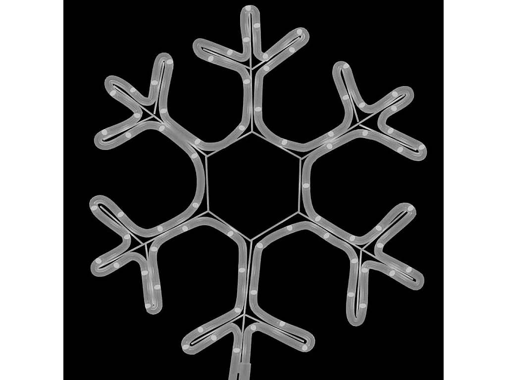 Figure de flocon de neige de Noël et 72 LED Blanc chaud 38x37cm