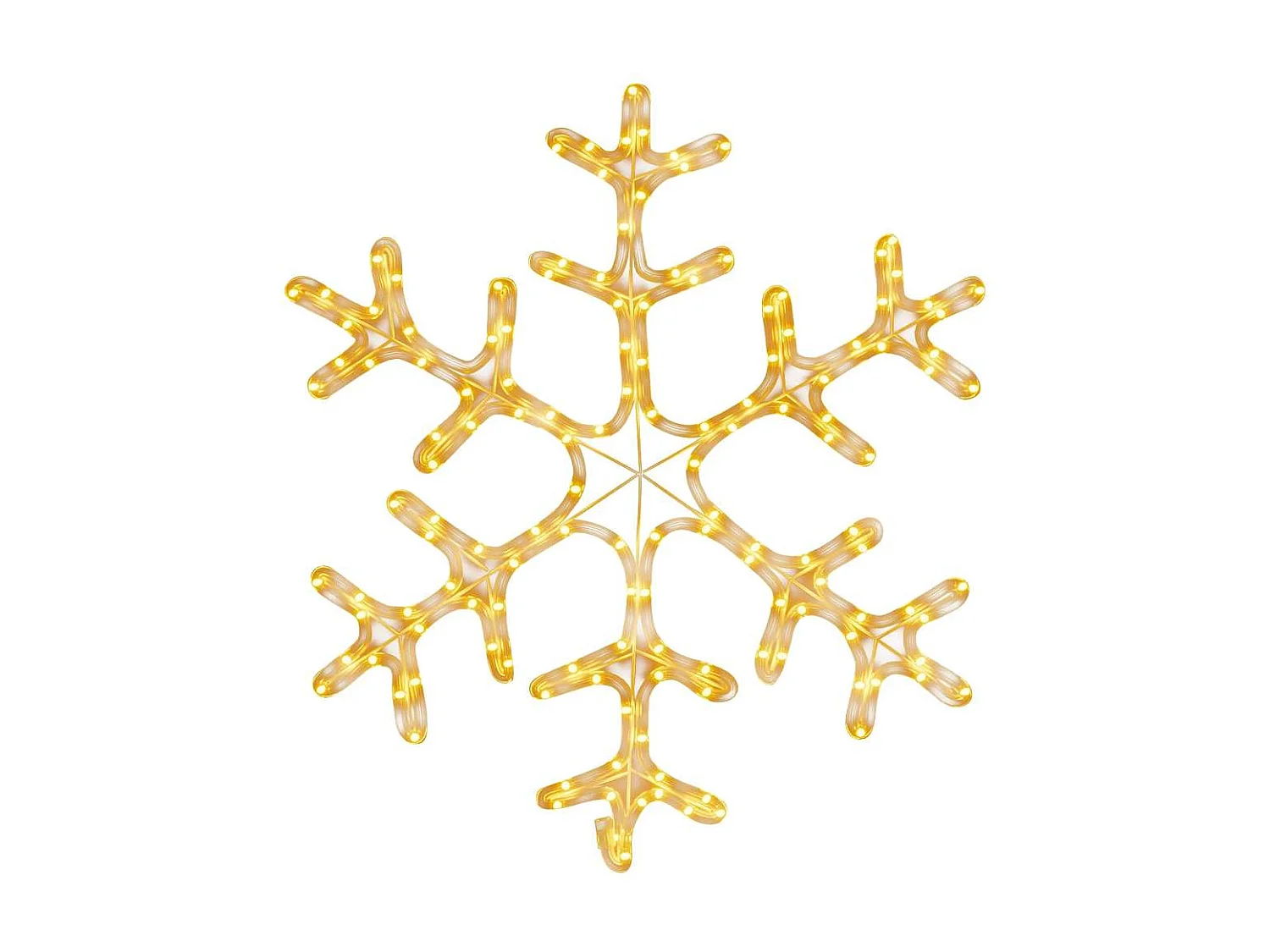 Figura natalícia floco de neve 144 LEDs 59x59 cm branco quente