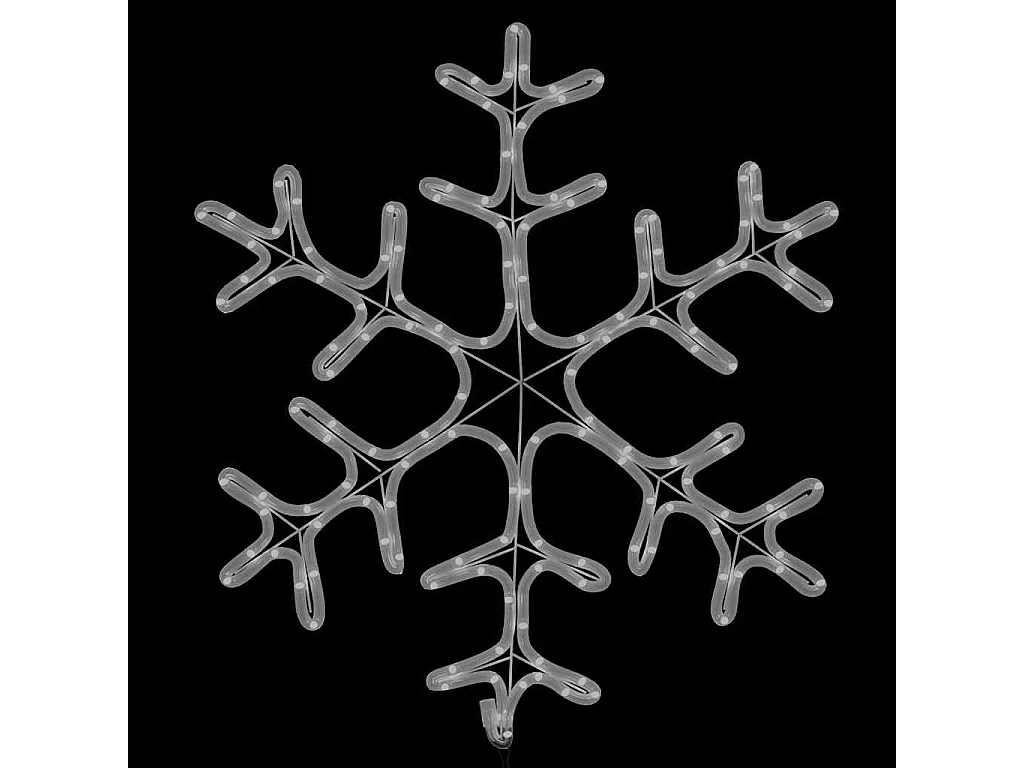 Figura natalícia floco de neve 144 LEDs 59x59 cm branco quente