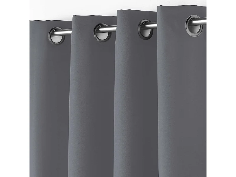 Rideau à Oeillets "Essentiel" 140x180cm Béton