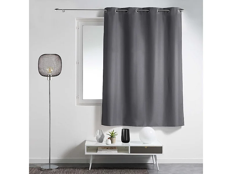 Rideau à Oeillets "Essentiel" 140x180cm Béton