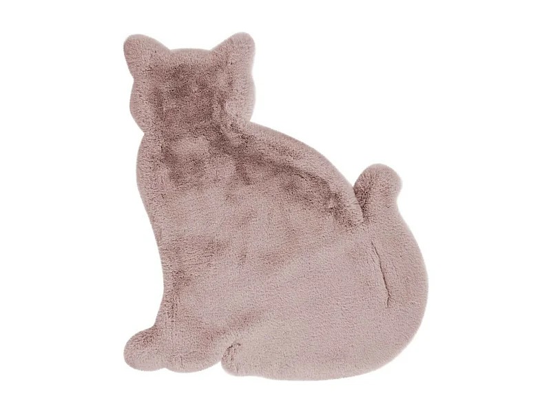 Tapis Déco Enfant "Lovely Cat" 81x90cm Rose