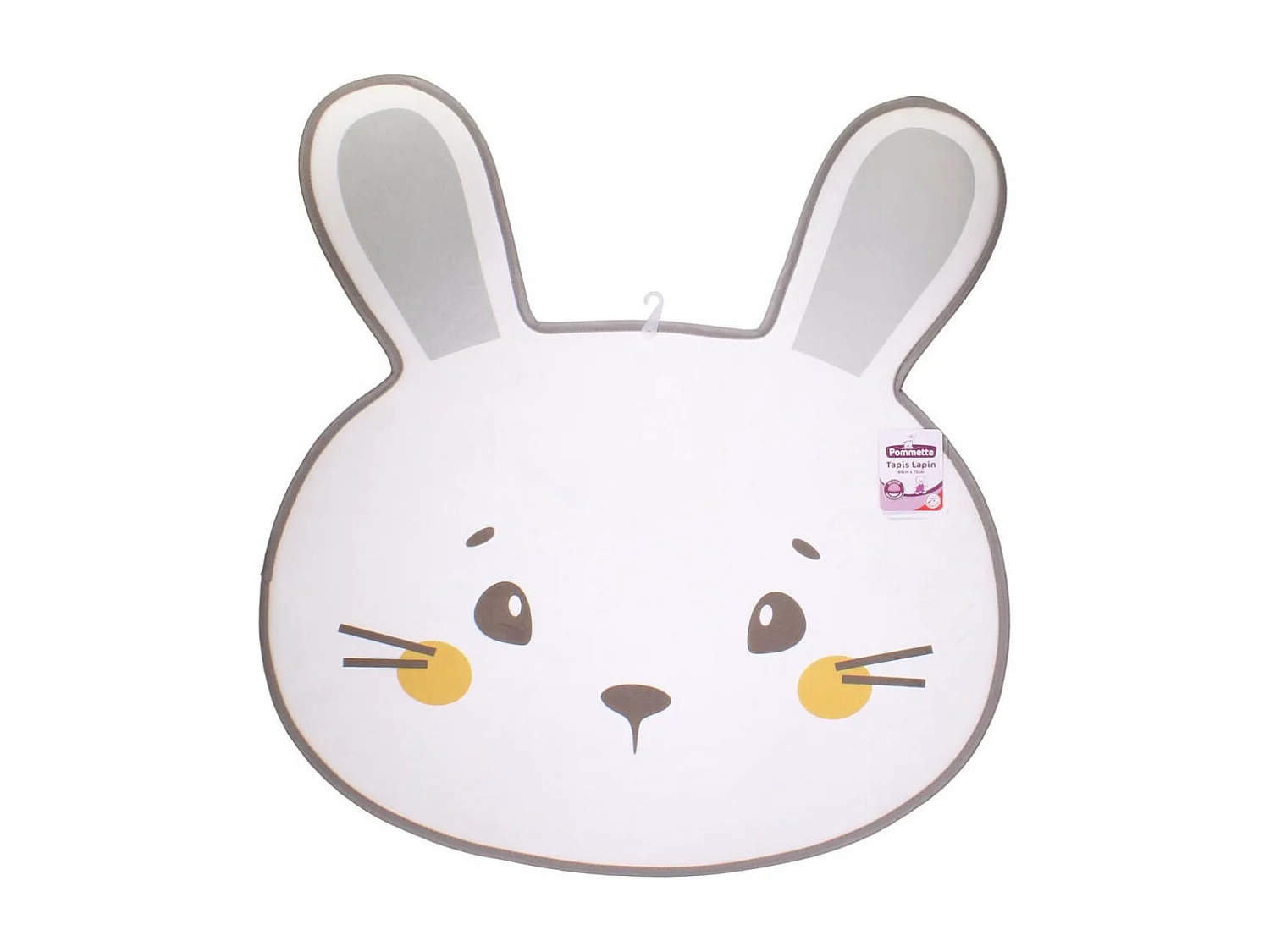 Tapis Mousse Enfant "Lapin" 75x80cm Blanc