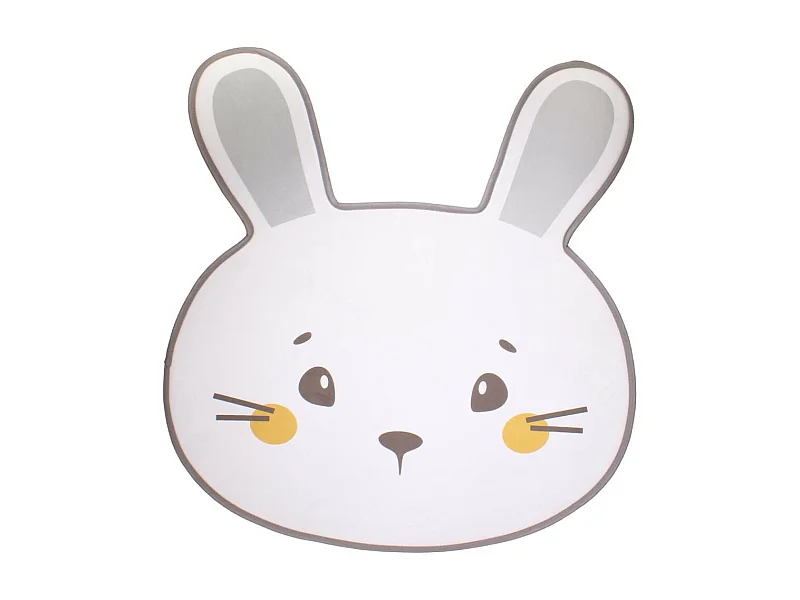 Tapis Mousse Enfant "Lapin" 75x80cm Blanc