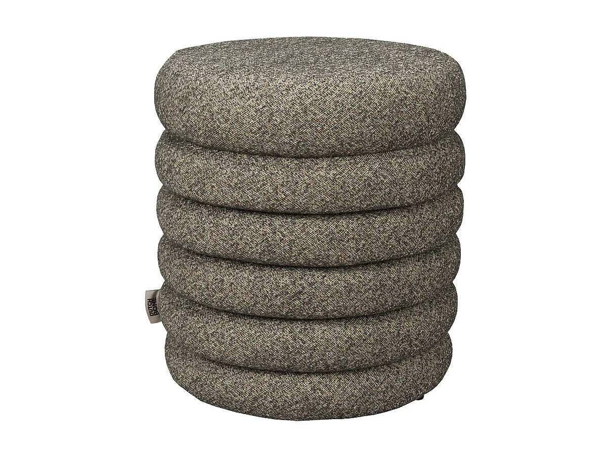 Fern - Pouf rond en tissu ø37cm - Multicolore