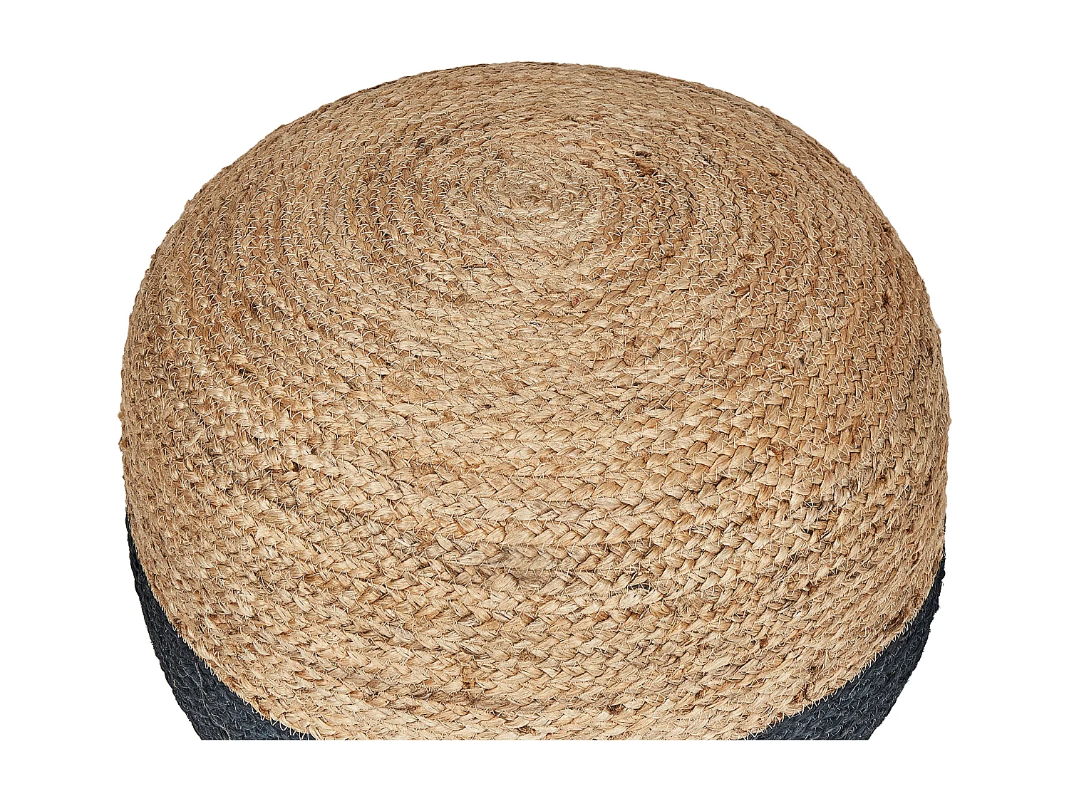 Pouf DUKI Jute Marineblau 50 cm 50 cm 40 cm