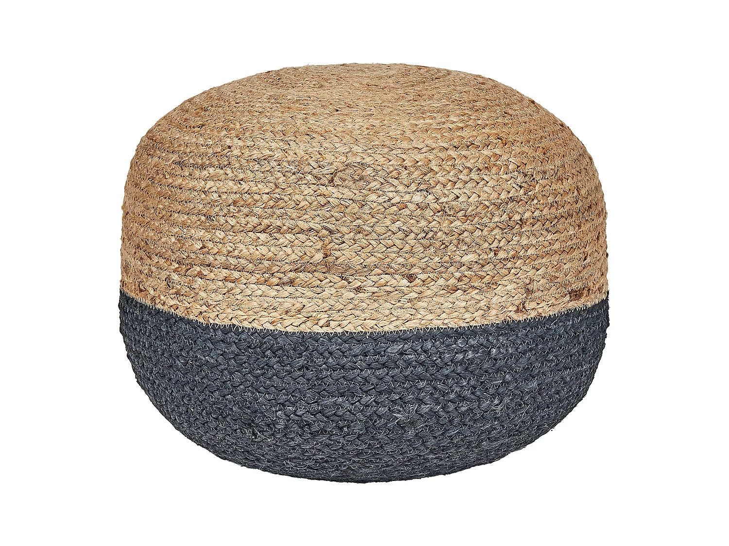 Pouf DUKI Jute Bleu marine