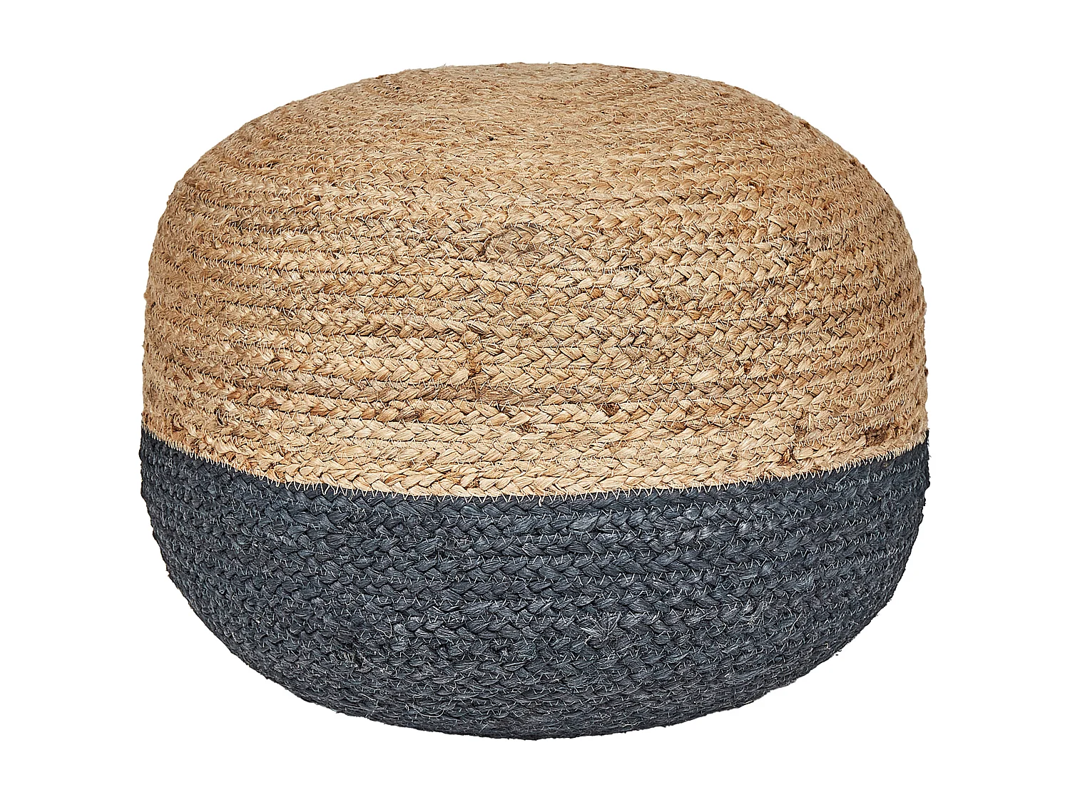 Pouf DUKI Jute Bleu marine