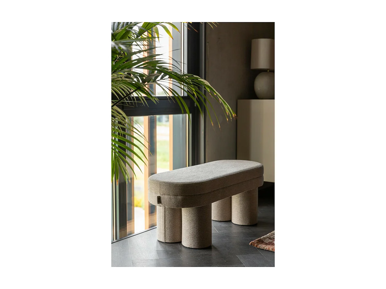 Banc en tissu bouclé Fern