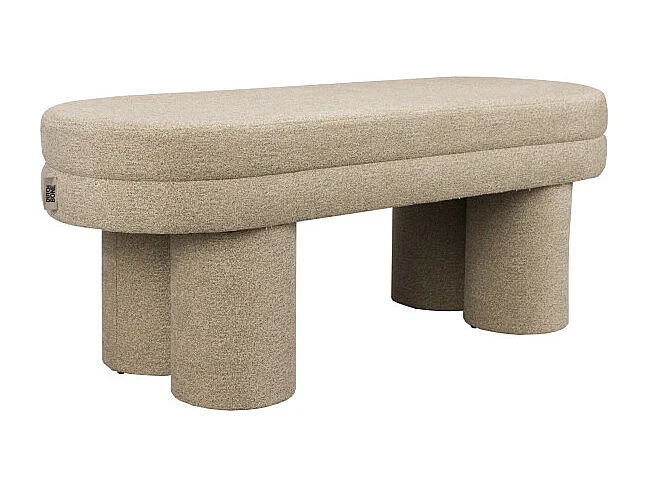Banc en tissu bouclé Fern