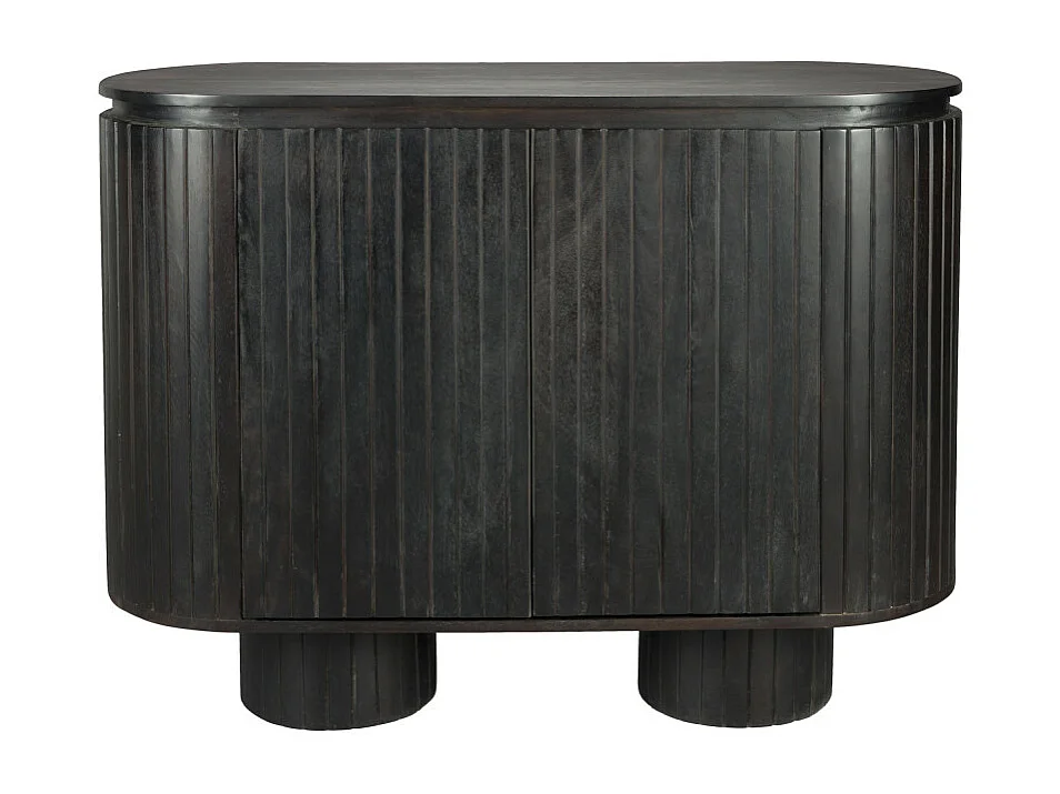 Kenji - Buffet 2 portes en bois L110cm - Bois foncé