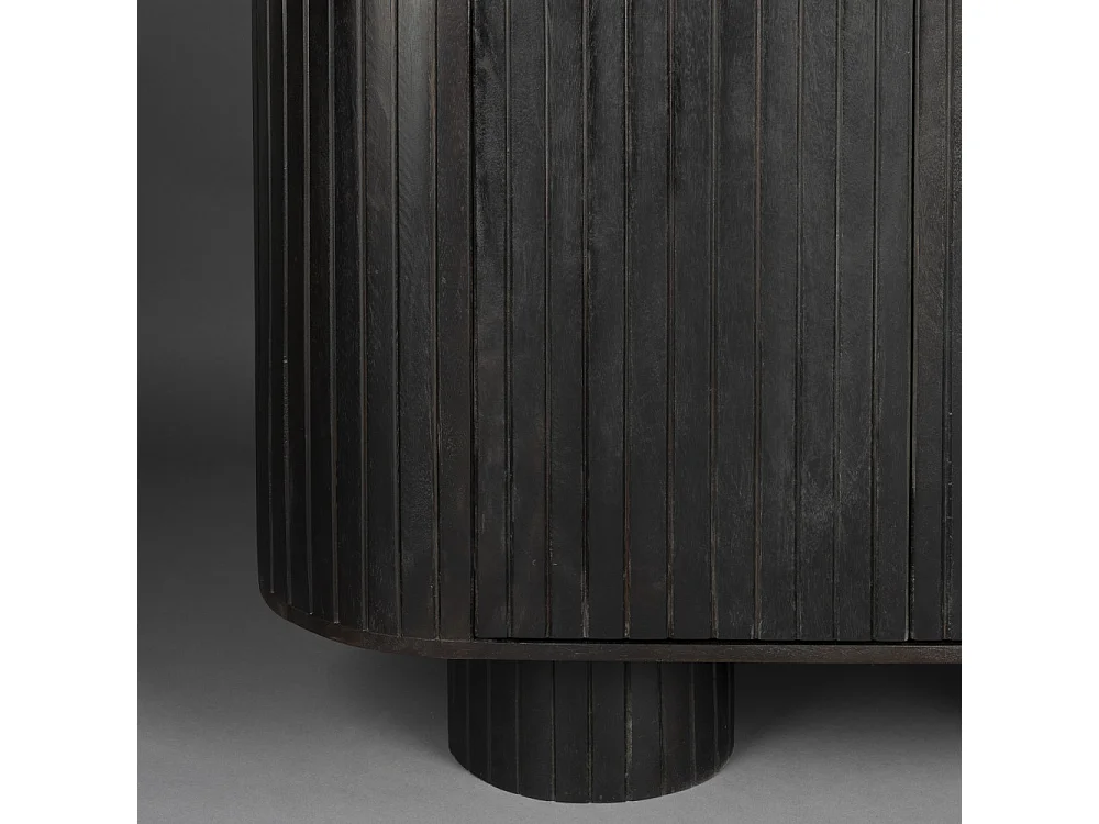 Kenji - Buffet 2 portes en bois L110cm - Bois foncé