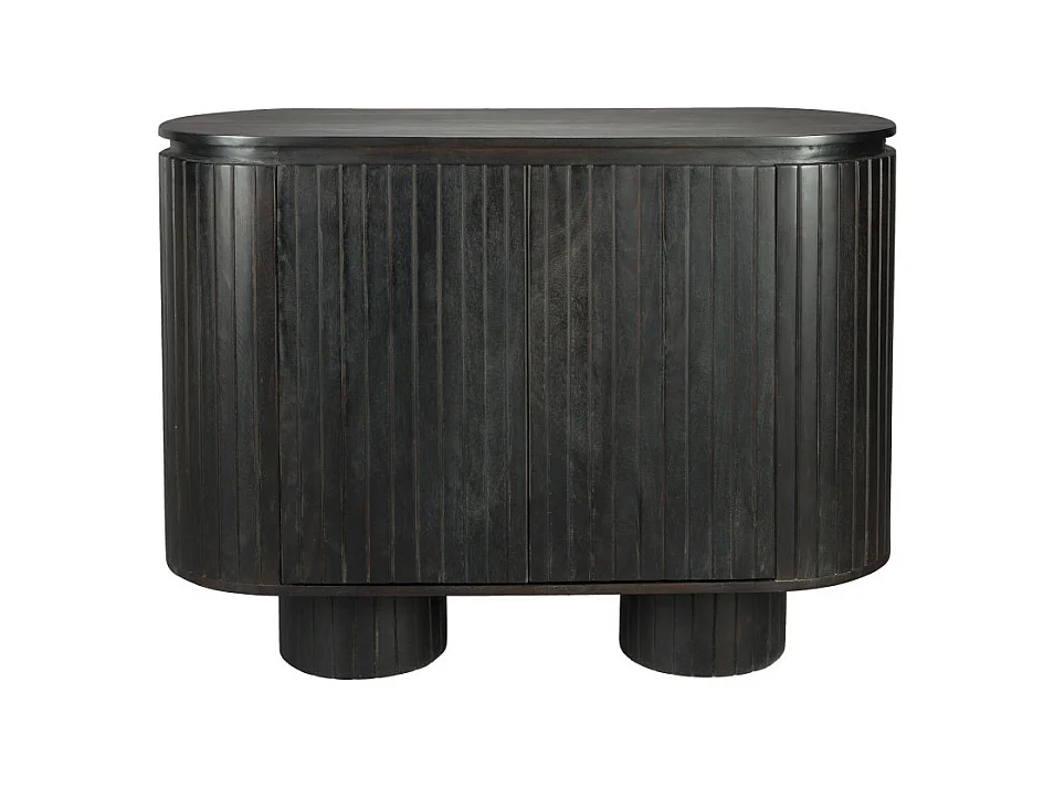 Kenji - Buffet 2 portes en bois L110cm - Bois foncé