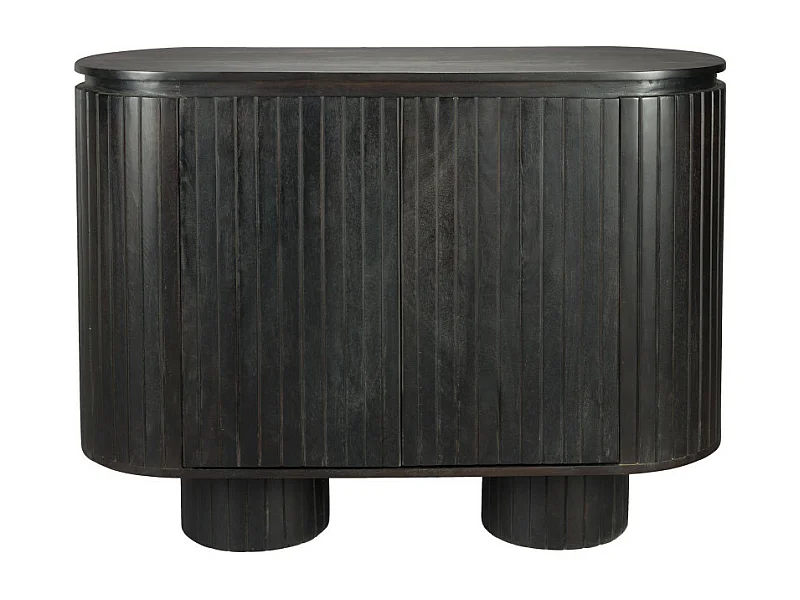 Kenji - Buffet 2 portes en bois L110cm - Bois foncé