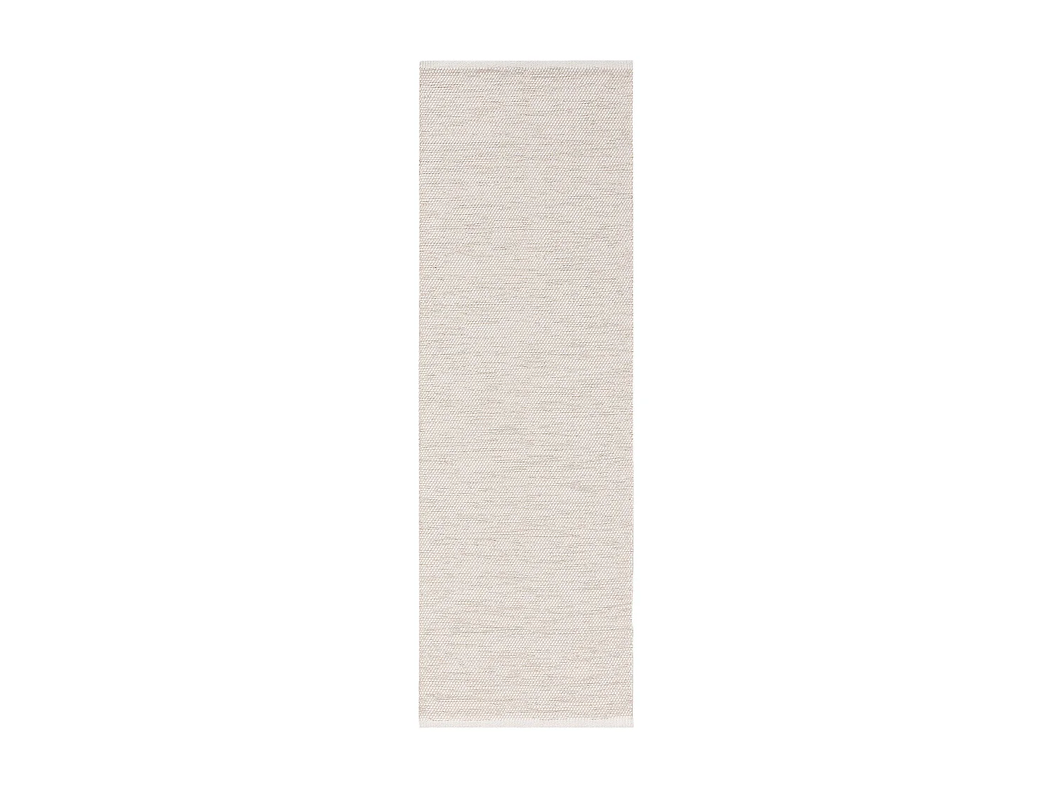 Tapis de couloir en coton tissé main Ron Crème 80x300 cm