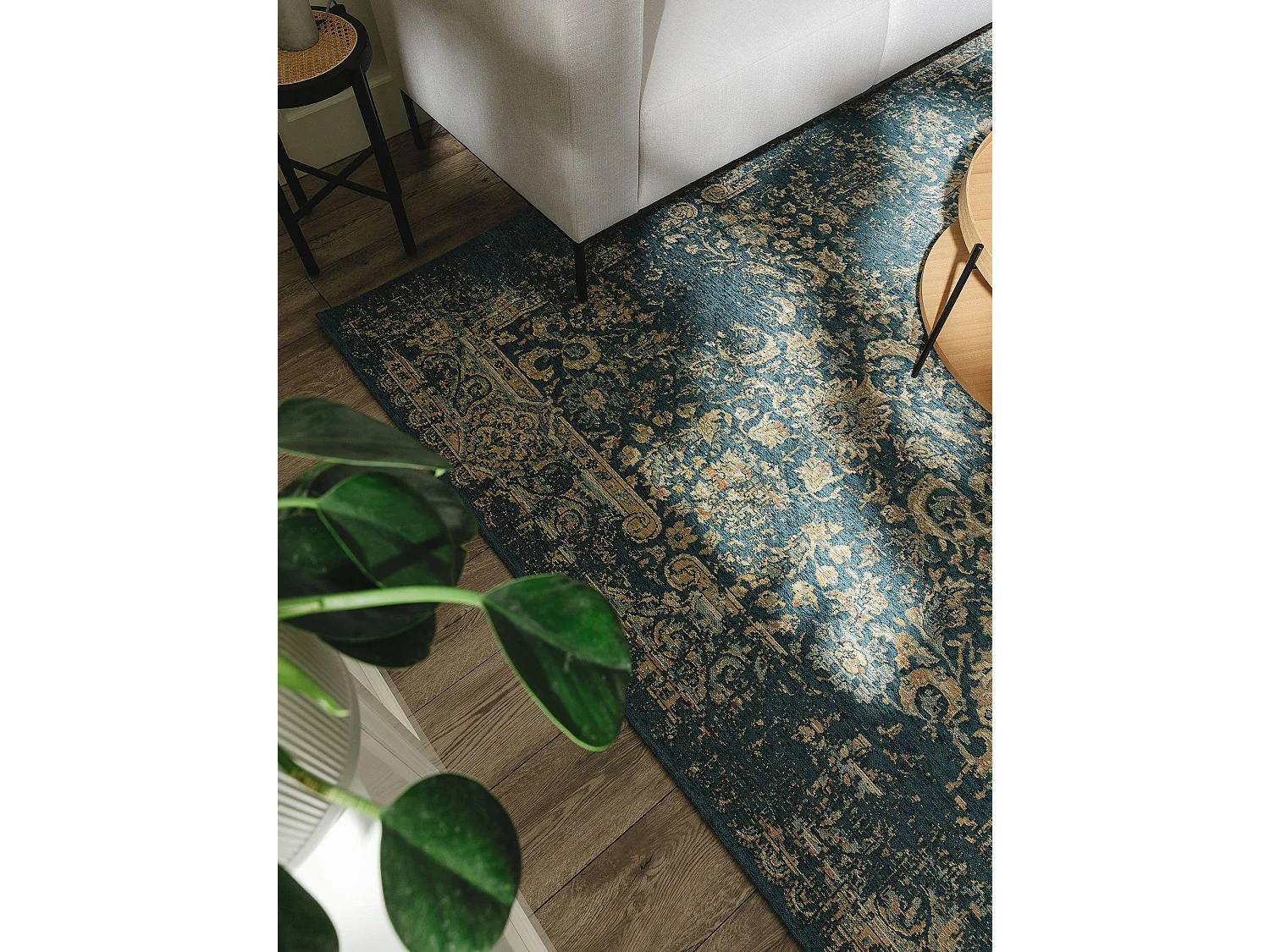 Tapis tissé à plat Frencie Bleu 160x235 cm