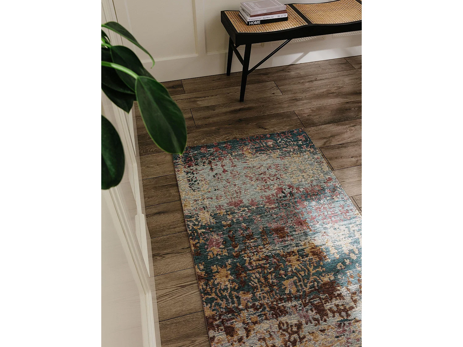 Tapis de couloir Frencie Bleu 80x250 cm